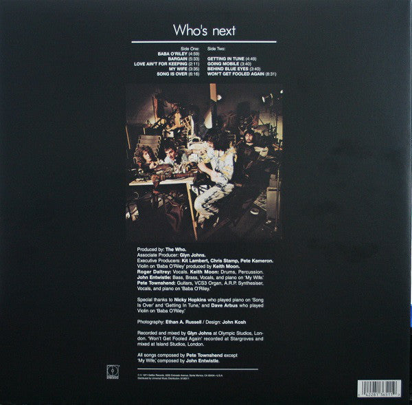 The Who : Who's Next (LP, Album, RE)