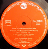 Sergei Rachmaninoff - The Philadelphia Orchestra, Leopold Stokowski : Konzert Für Klavier Und Orchester Nr. 1 Fis-moll Und Nr. 2 C-moll (LP, Comp, M/Print)