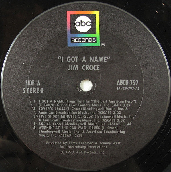 Jim Croce : I Got A Name (LP, Album)