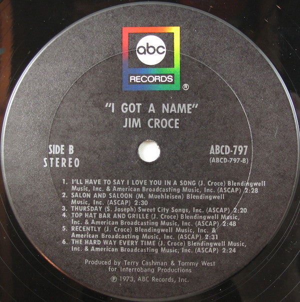 Jim Croce : I Got A Name (LP, Album)