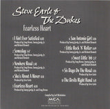 Steve Earle & The Dukes : Fearless Heart (CD, Comp)