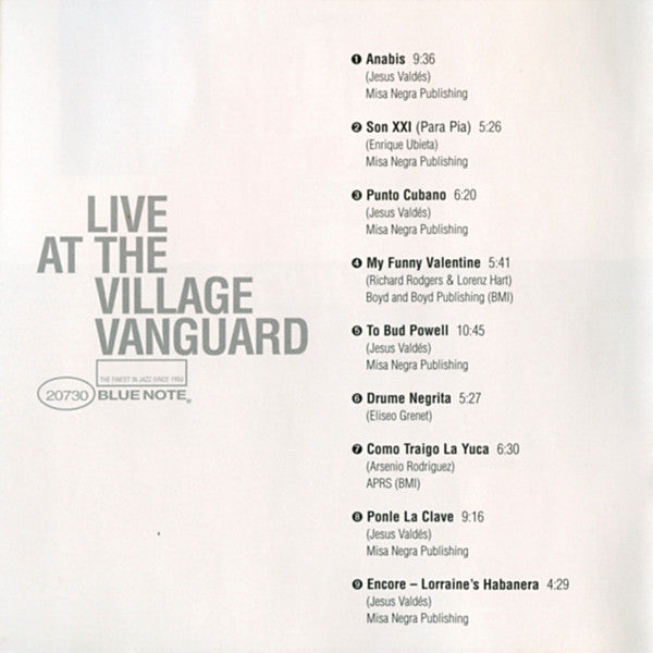 Chucho Valdés : Live At The Village Vanguard (CD, Album)