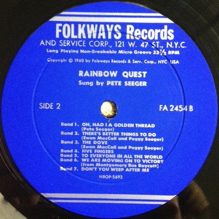 Pete Seeger : The Rainbow Quest (LP, Album)