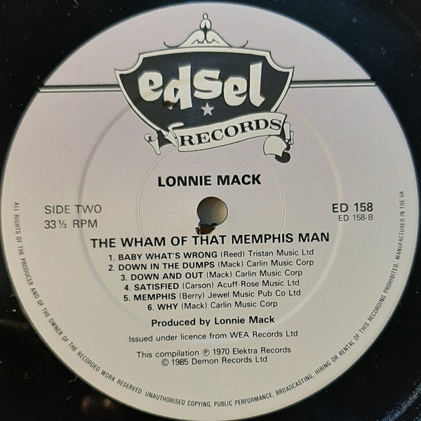 Lonnie Mack : The Wham Of That Memphis Man! (LP, Album, RE)
