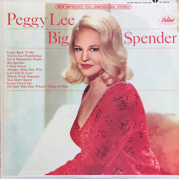 Peggy Lee : Big Spender (LP, Album)