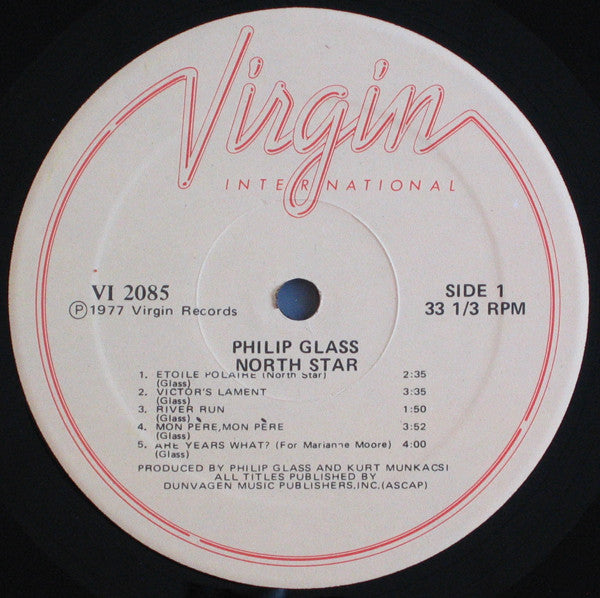 Philip Glass : North Star (LP, Album, Hub)