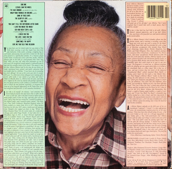 Alberta Hunter : The Glory Of Alberta Hunter (LP, Album, RE)