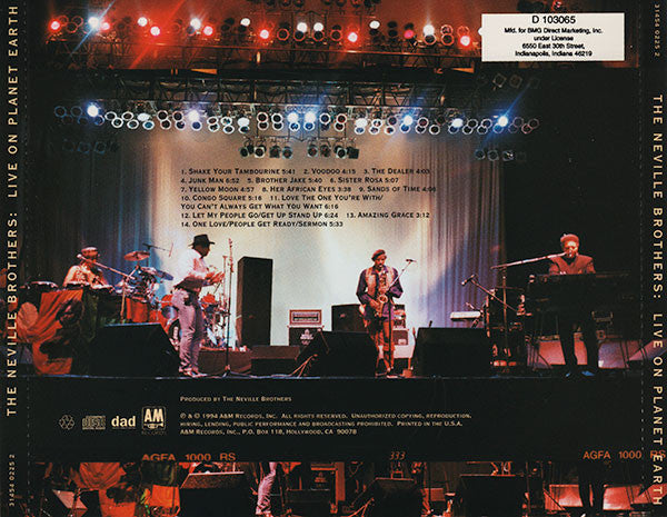 The Neville Brothers : Live On Planet Earth (CD, Album, Club)