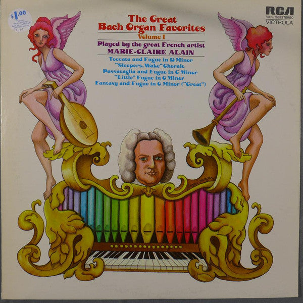 Marie-Claire Alain : The Great Bach Organ Favorites, Vol. 1 (LP)
