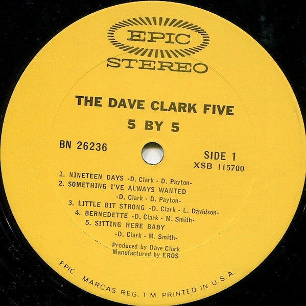 The Dave Clark Five : 5 By 5 (LP, Album)