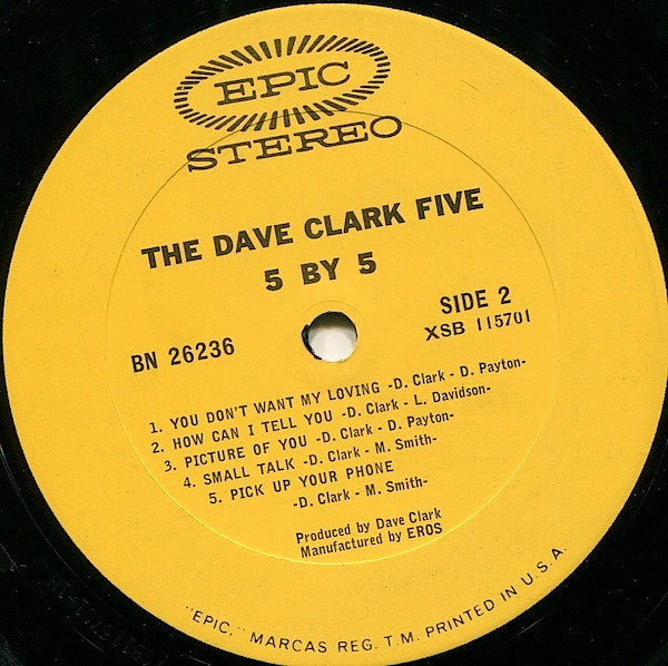 The Dave Clark Five : 5 By 5 (LP, Album)