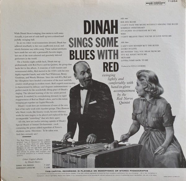 Dinah Shore : Dinah Sings Some Blues With Red (LP, Mono)