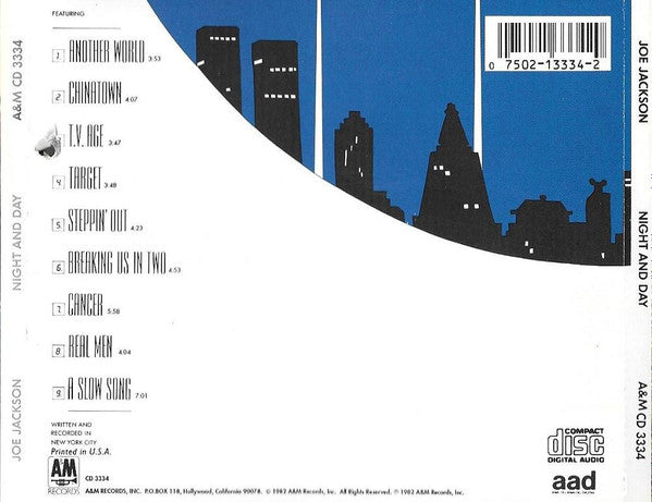 Joe Jackson : Night And Day (CD, Album, RE)