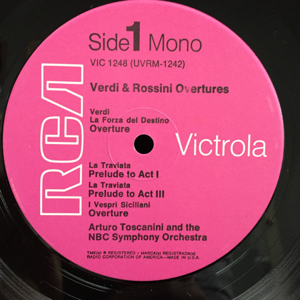 Arturo Toscanini And NBC Symphony Orchestra : Verdi And Rossini Overtures (LP, Comp)