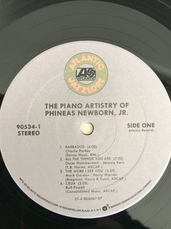 Phineas Newborn Jr. : The Piano Artistry Of Phineas Newborn, Jr. (LP, Album, RP, SP)