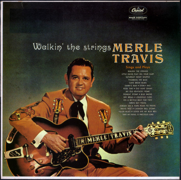 Merle Travis : Walkin' The Strings (LP, Album, Mono, RE)