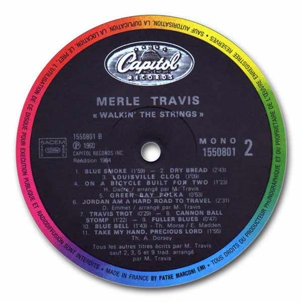 Merle Travis : Walkin' The Strings (LP, Album, Mono, RE)