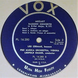 Wolfgang Amadeus Mozart / Vienna Pro Musica Orchestra / Leo Cermak : A Musical Joke  Bassoon Concerto (LP)