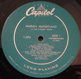 Marian McPartland : Marian McPartland At The Hickory House (LP, Mono)