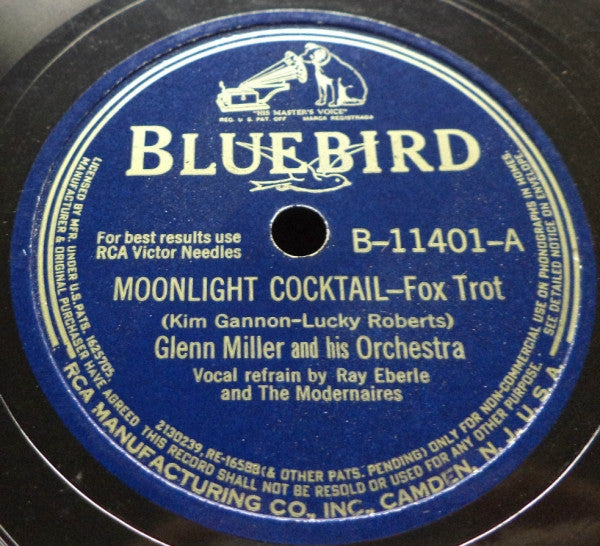 Glenn Miller And His Orchestra : Moonlight Cocktail / Happy In Love (Shellac, 10", Ind)