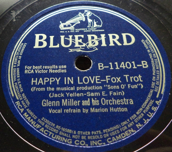 Glenn Miller And His Orchestra : Moonlight Cocktail / Happy In Love (Shellac, 10", Ind)