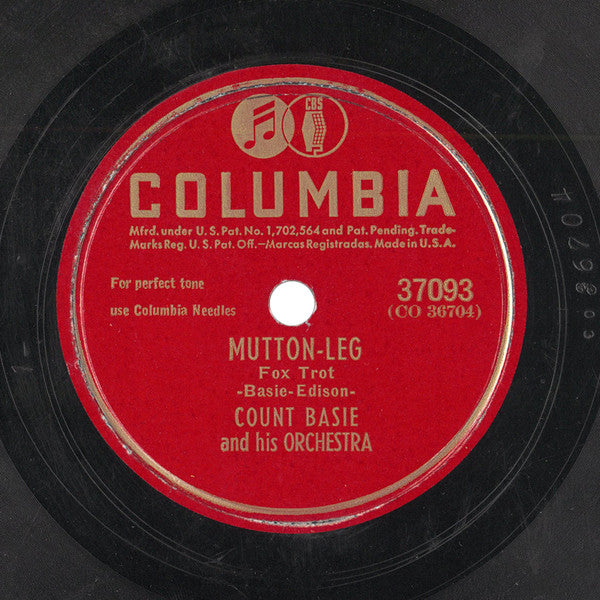 Count Basie Orchestra : Fla-Ga-La-Pa / Mutton-Leg (Shellac, 10")