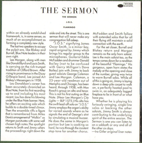 Jimmy Smith : The Sermon! (CD, Album, RE, RM)