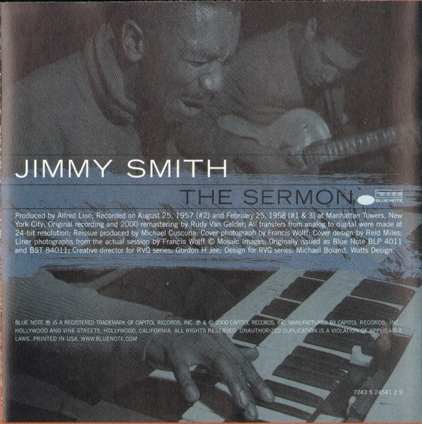 Jimmy Smith : The Sermon! (CD, Album, RE, RM)