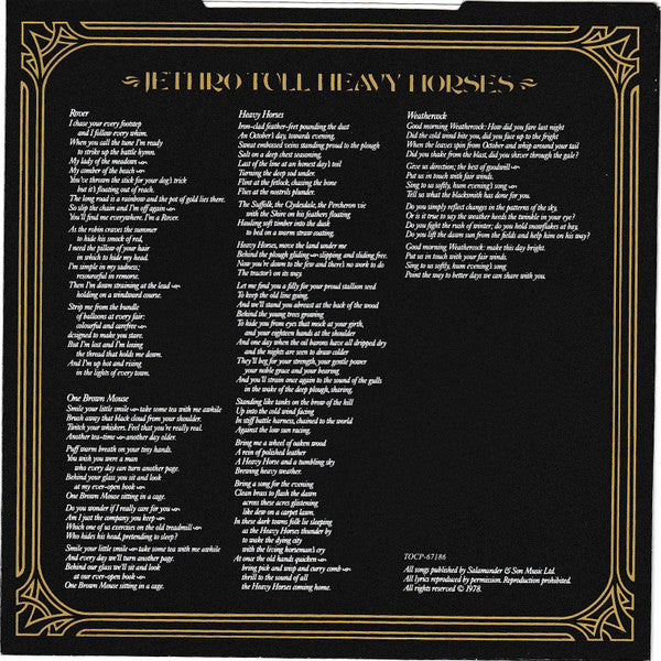 Jethro Tull : Heavy Horses (CD, Album, Ltd, RE, RM, Pap)