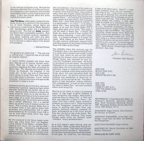 Steely Dan : Aja (LP, Album, RP, Ter)