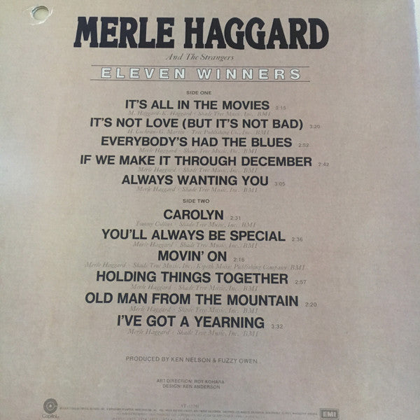Merle Haggard And The Strangers (5) : Eleven Winners (LP, Comp)