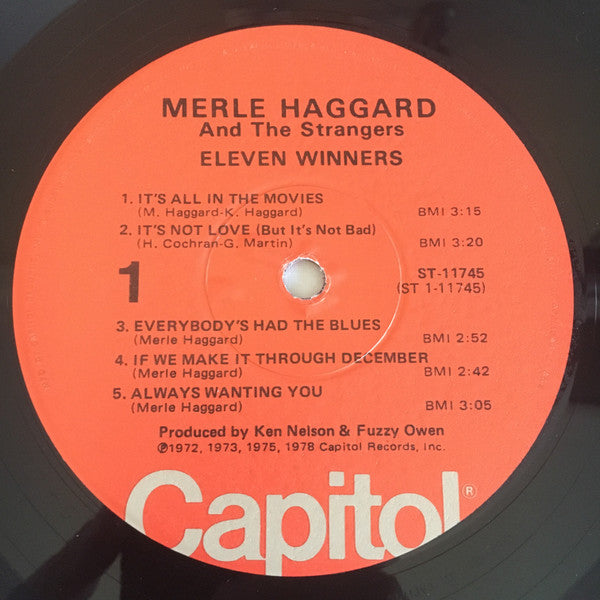 Merle Haggard And The Strangers (5) : Eleven Winners (LP, Comp)