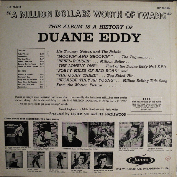 Duane Eddy And The Rebels : $1,000,000.00 Worth Of Twang (LP, Album)