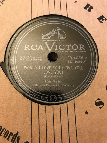 Tony Martin (3) : Would I Love You (Love You, Love You) / I Apologize (Shellac, 10")