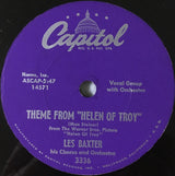Les Baxter, His Chorus And Orchestra : The Poor People Of Paris (La Goualante Du Pauvre Jean) / Theme From "Helen Of Troy" (Shellac, 10", Scr)