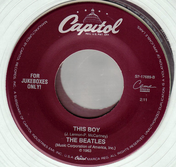 The Beatles : I Want To Hold Your Hand (7", Single, Mono, Jukebox, RE, Cle)