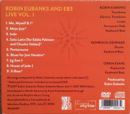 Robin Eubanks : EB3 - Live Vol. 1 (CD, Album + DVD)