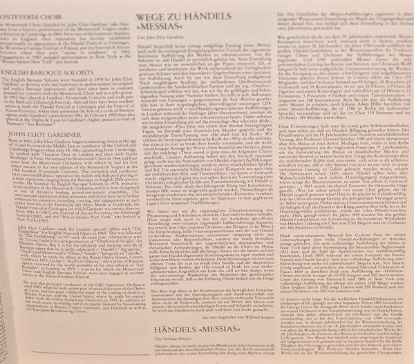 Monteverdi Choir*, English Baroque Soloists* Conducted By John Eliot Gardiner, Händel* : Messiah (Box + 3xLP, Dig)
