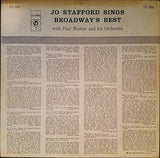 Jo Stafford With Paul Weston And His Orchestra : Jo Stafford Sings Broadway's Best (LP, Mono, Hol)