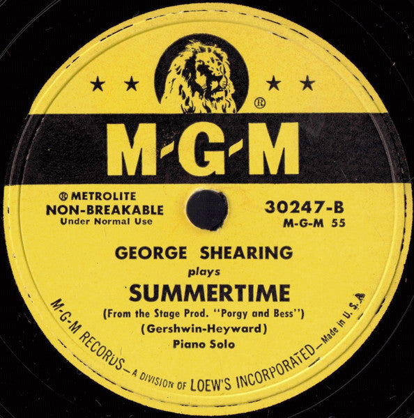 The George Shearing Quintet : You're Hearing George Shearing (4x10", Album)