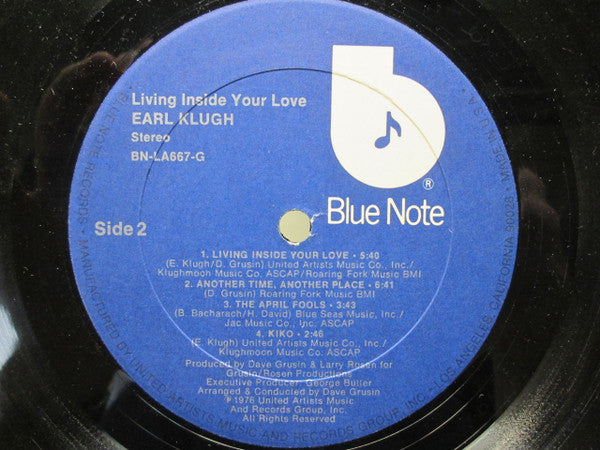 Earl Klugh : Living Inside Your Love (LP, Album)