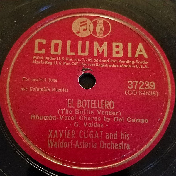 Xavier Cugat And His Waldorf-Astoria Orchestra : Drume Negrita / El Botellero (Shellac, 10")