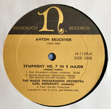 Anton Bruckner, Carl Schuricht, The Hague Philharmonic : Symphony No. 7 In E Major (LP, Album)