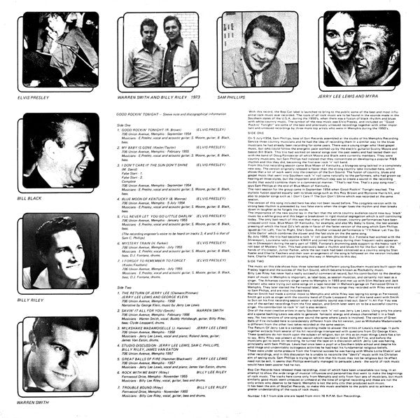 Elvis Presley, Jerry Lee Lewis, Billy Lee Riley, Pee Wee Trahan : Good Rocking Tonight (Alternative & Unissued Versions) (LP, Mono, Unofficial)