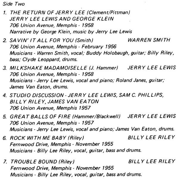 Elvis Presley, Jerry Lee Lewis, Billy Lee Riley, Pee Wee Trahan : Good Rocking Tonight (Alternative & Unissued Versions) (LP, Mono, Unofficial)