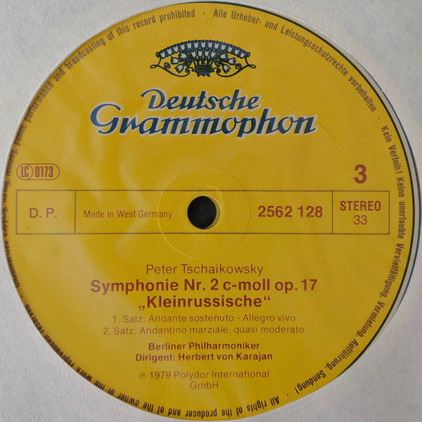 Tchaikovsky* - Karajan*, Berlin Philharmonic* : Symphonies No. 1 "Winter Dreams", No. 2 "Little Russian", No. 3 "Polish" (3xLP + Box, Album)