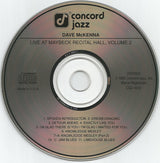 Dave McKenna : Live At Maybeck Recital Hall - Volume Two (CD, Album)