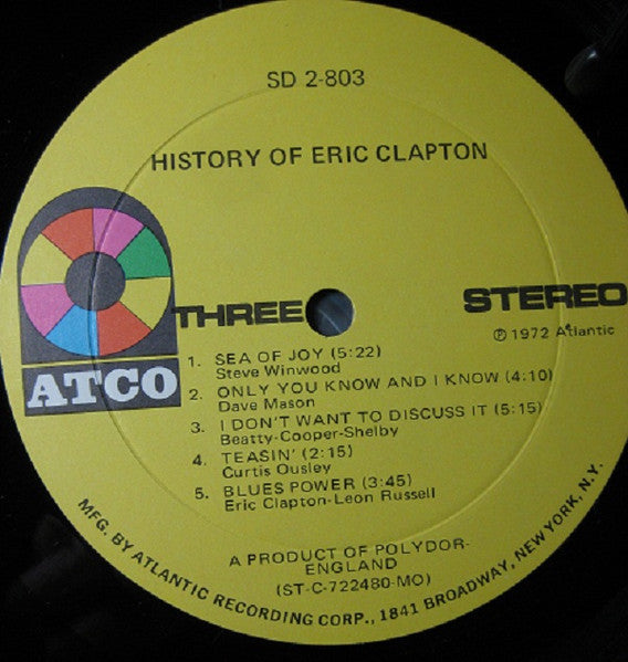 Eric Clapton : History Of Eric Clapton (2xLP, Comp, Gat)