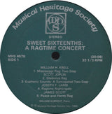 William Albright : Sweet Sixteenths: A Ragtime Concert (LP, RE)