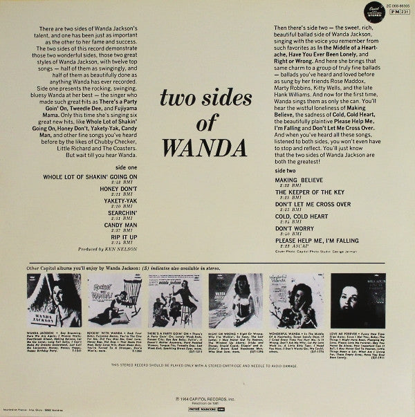 Wanda Jackson : Two Sides Of Wanda (LP, Album, RE)